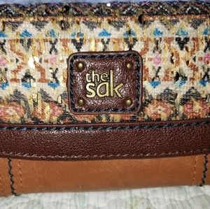 The Sak leather and sequin boho wallet